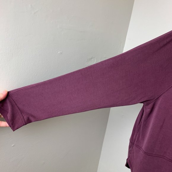 We the Free Free People hi-low purple collared oversized long sleeve top S - Picture 7 of 10